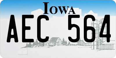 IA license plate AEC564