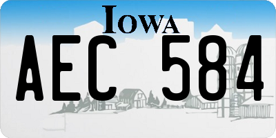 IA license plate AEC584
