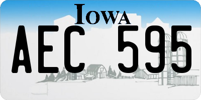 IA license plate AEC595