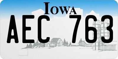 IA license plate AEC763