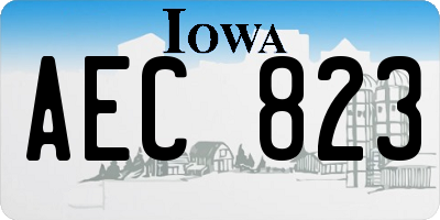IA license plate AEC823