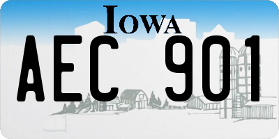 IA license plate AEC901