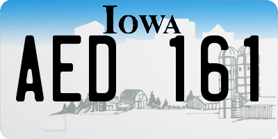 IA license plate AED161