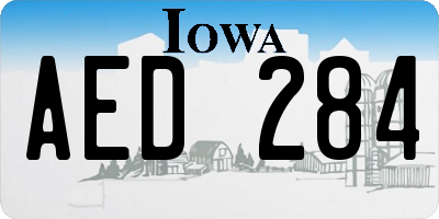 IA license plate AED284