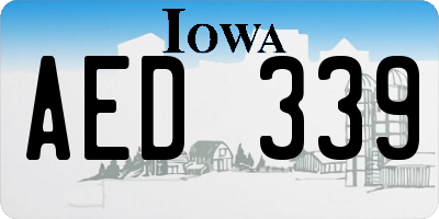 IA license plate AED339