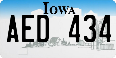 IA license plate AED434