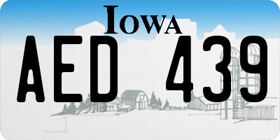 IA license plate AED439