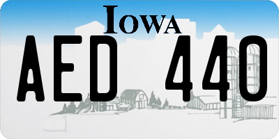 IA license plate AED440