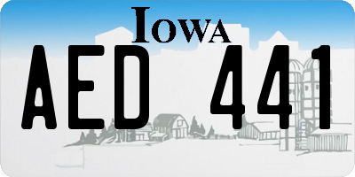 IA license plate AED441