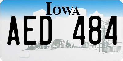 IA license plate AED484