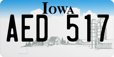 IA license plate AED517