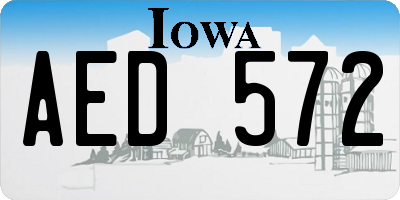 IA license plate AED572