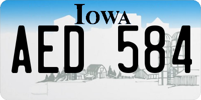 IA license plate AED584