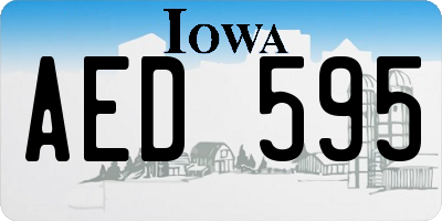 IA license plate AED595