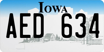 IA license plate AED634