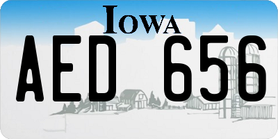 IA license plate AED656