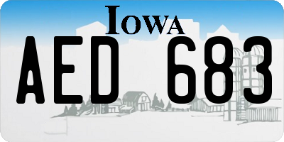 IA license plate AED683