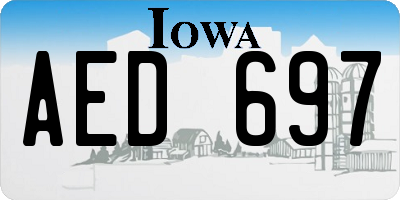 IA license plate AED697