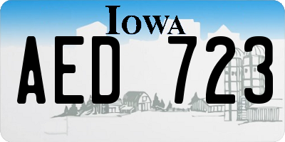 IA license plate AED723
