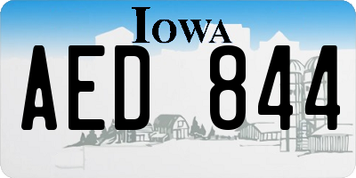 IA license plate AED844