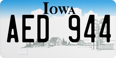 IA license plate AED944