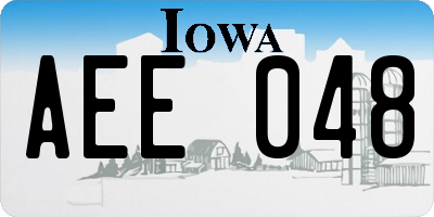 IA license plate AEE048