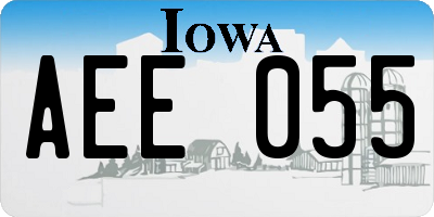 IA license plate AEE055