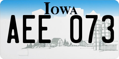 IA license plate AEE073