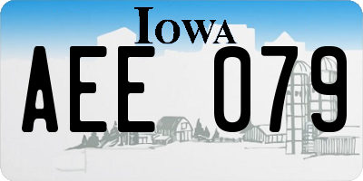 IA license plate AEE079