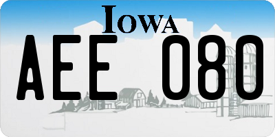 IA license plate AEE080