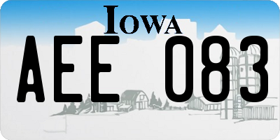 IA license plate AEE083