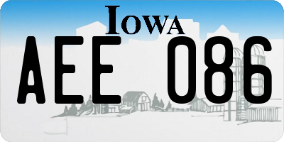 IA license plate AEE086