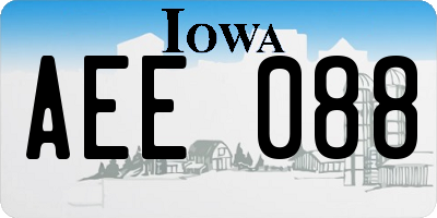 IA license plate AEE088