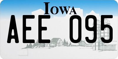 IA license plate AEE095