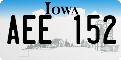 IA license plate AEE152