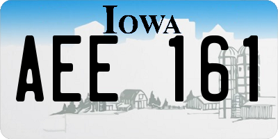 IA license plate AEE161