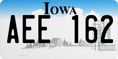 IA license plate AEE162