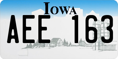 IA license plate AEE163