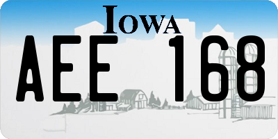 IA license plate AEE168