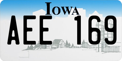 IA license plate AEE169