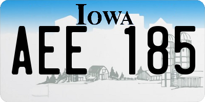 IA license plate AEE185