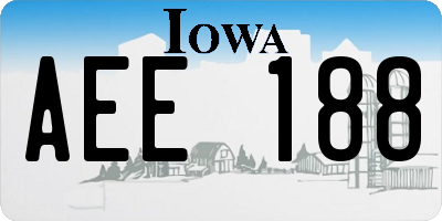 IA license plate AEE188