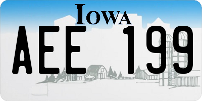 IA license plate AEE199
