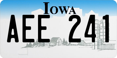 IA license plate AEE241