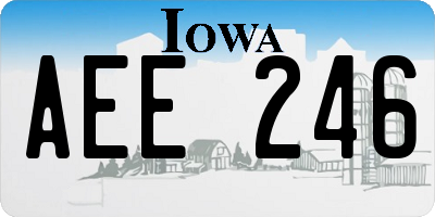 IA license plate AEE246