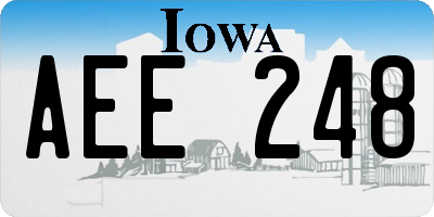 IA license plate AEE248