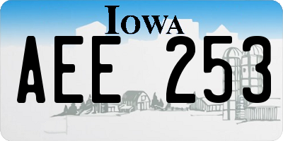 IA license plate AEE253