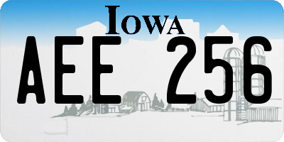IA license plate AEE256