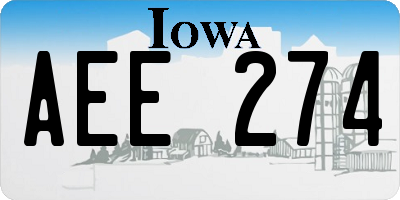 IA license plate AEE274
