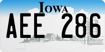 IA license plate AEE286